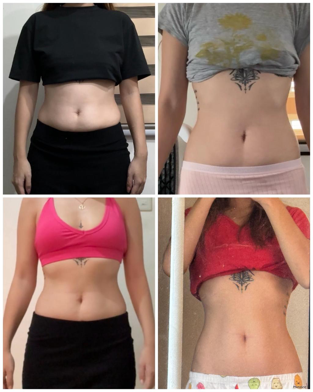 Client progress photos — smaller waistline over the program