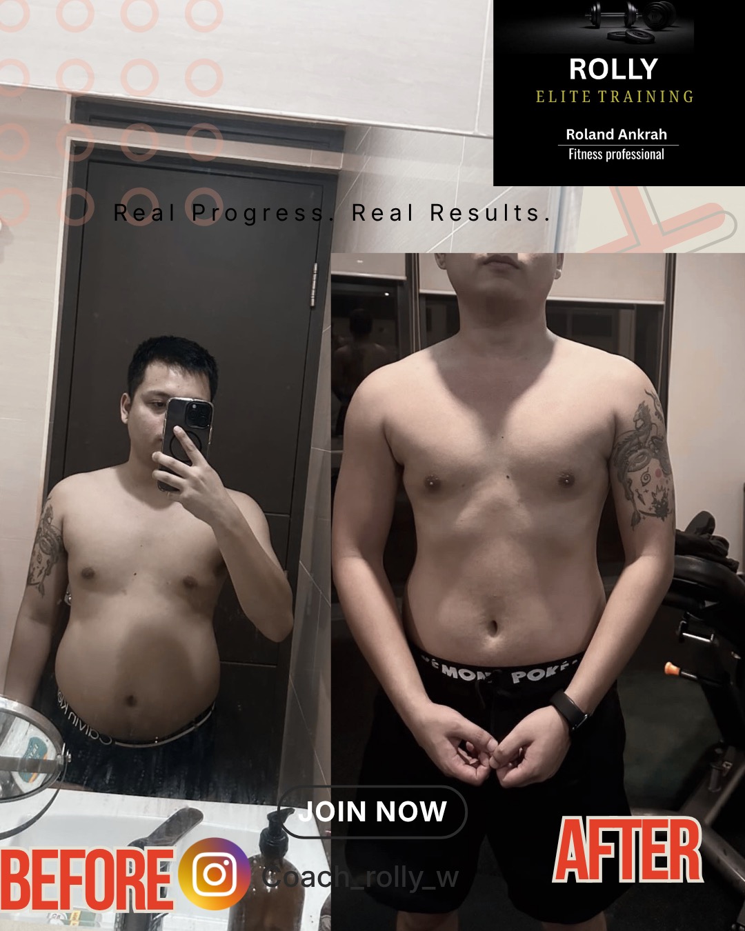 Cholo before and after — Rolly Elite Training
