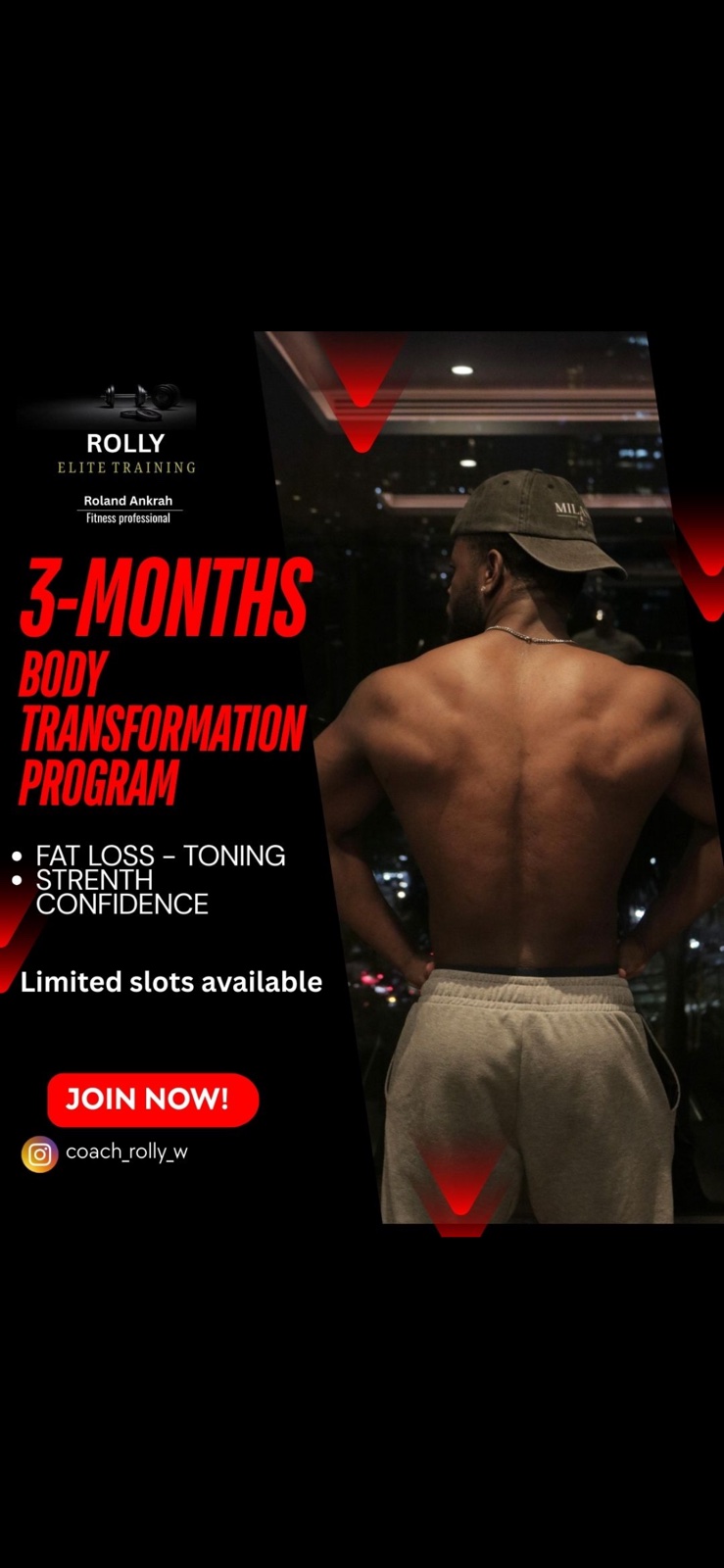3-Month Body Transformation Program — Rolly Elite Training by Roland Ankrah